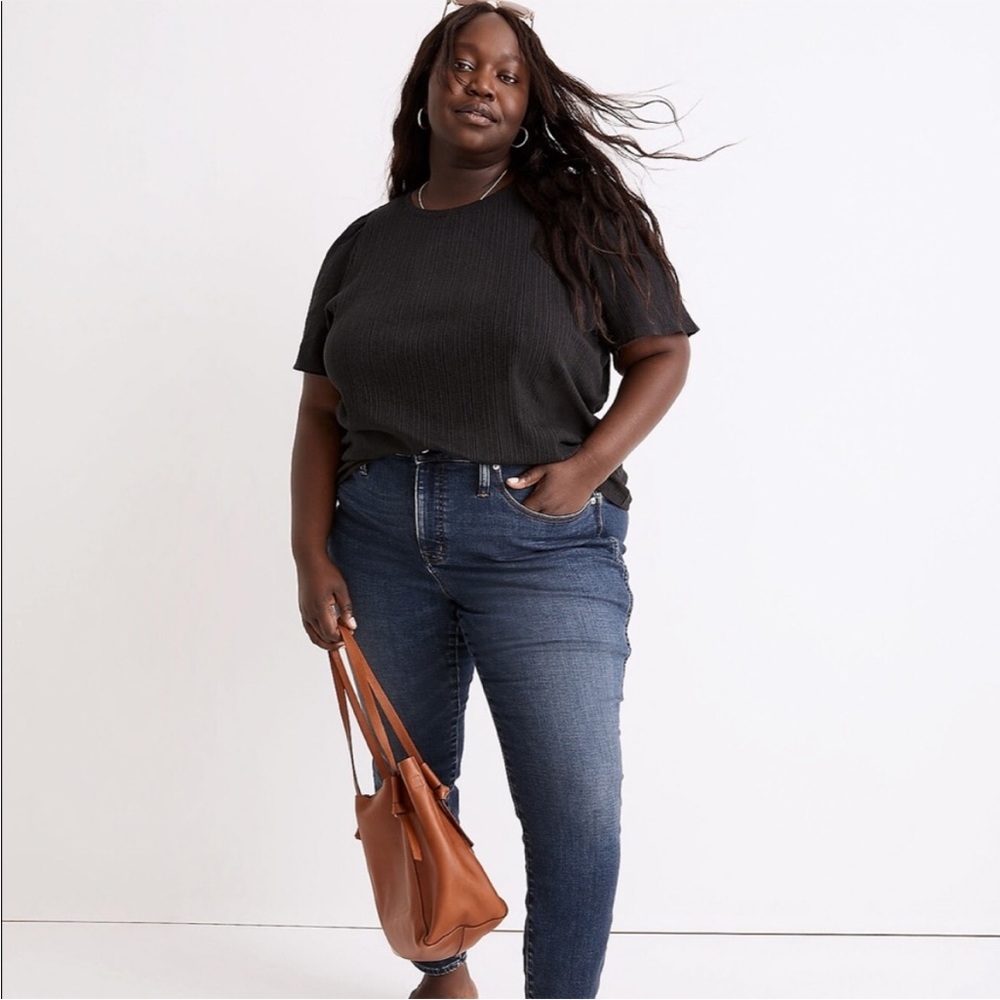 NWT Madewell Plus Flutter-Sleeve Weavemix Ribbed Top - Size 2X